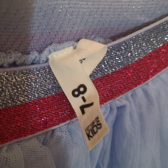 Girls Tulle Skirt NWT size 7/8 "Trixiebelle" Blue - Picture 5 of 7